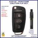 Audi Q7 2005-2014 & Audi A6 2004-2009 3 button ID8E 433 MHz flip key