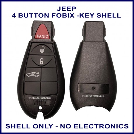 Jeep OEM style 4 button plus panic button fobik key replacement shell