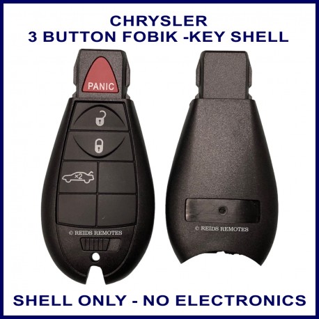 Chrysler OEM style 4 button plus panic button fobik key replacement shell