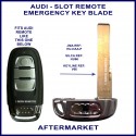Audi A4 A5 A6 A7 Q5 Q7 S4 S5 emergencykey blade for 3 button key fob