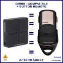Gibidi (G:B:D) Domino DTC 4334 compatible garage door & gate remote control RGB04B