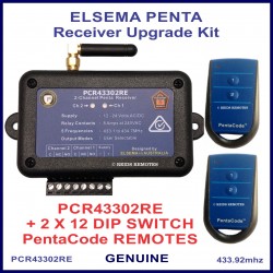 Elsema Penta PCR43302RE 2 channel receiver & 2 X PCK43302 remotes
