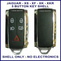 Jaguar XF XK XKR & XS compatible 5 button proximity remote key shell