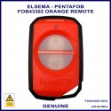 Elsema PentaFOB 43302 433MHz orange remote control with 2 white buttons