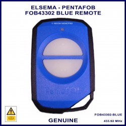 Elsema PentaFOB43302 433mhz BLUE remote control with 2 white buttons