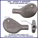 DEA Sprint & Swinger articulated swing gate manual release key