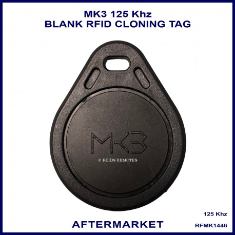 125 KHz RFID tag duplication - MK3 black tag