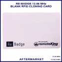 ReBadge white cedit card size 13.56 MHz RFID blank cloning card