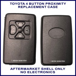 Toyota 4 button Japanese import black smart key case replacement