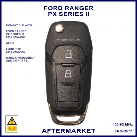 Ford Ranger PX Series II 2015 onwards 2 button aftermarket flip key ID49