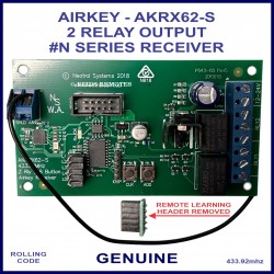 Airkey AKRX62-S standalone 2 relay output receiver for N series remotes