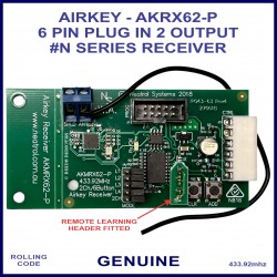 Airkey AKRX62-P plug in 2 relay output receiver for N series remotes