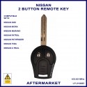 Nissan 350Z Micra Patrol Tiida & X-Trail 2 button 434 MHz remote key ID46 chip