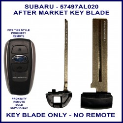 Image shows the front and right edge of this aftermarket 57497AL020 key blade