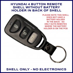 Hyundai 4 button remote shell replacement only - no electronics