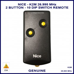 Nice K2M 2 button 26.995 MHz garage door & gate remote control