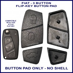 Fiat Ducato ZFA244 2002-2007 3 button flip key replacement button pad