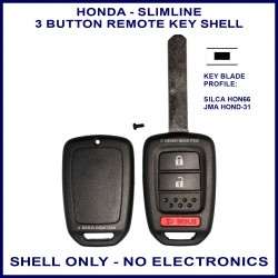 Honda 3 button slimline car key shell replacement