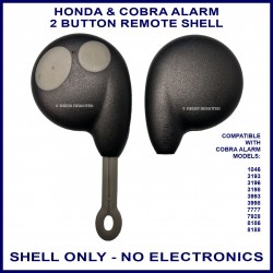 Honda and Cobra car alarm compatible round 2 button remote control shell replacement