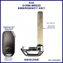 Kia Cerato 2018 on genuine 81996-M6020 emergency key blade for smart key