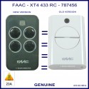 FAAC XT4 433 RC 787456 grey 4 button gate remote control