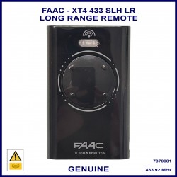 FAAC XT4 433 LR 7870081 black 4 button gate remote