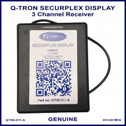 Q-Tron Securplex Display 433 MHz 3 channel extended range receiver unit