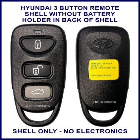 Hyundai 3 button remote shell replacement only - no electronics