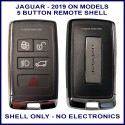 Jaguar 2019 onward E-Pace, I-Pace, F-Pace F-Type XJ XF & XE compatible 5 button proximity remote key shell