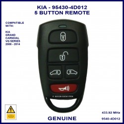 KIA Grand Carnival genuine 5 button remote fob 95430-4D012