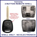 Toyota 2 button remote module shell for older Corolla Echo Prado Rav 4 Yaris and more