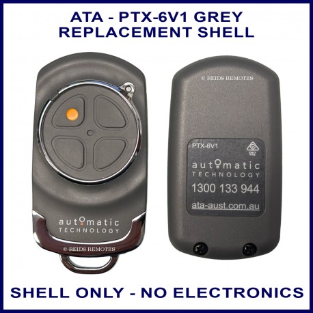 ATA PTX-6V1 4 grey button grey garage remote replacement shell ONLY