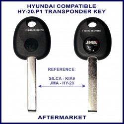 Hyundai & Kia compatible Silca KIA9TE & JMA HY-20 transponder key blank