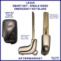 Lexus smart proximity key 69515-50260 compatible emergency key blade single sided