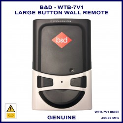 B&D WTB-7V1 4 extra large button wireless wall remote - model 86970