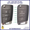 VW Golf 2013 - 2020 5G0 959 752 BC keyless go compatible flip key