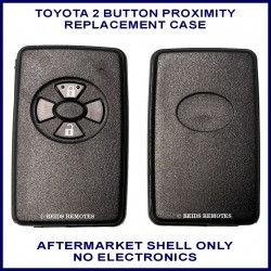 Toyota 2 button Japanese import black smart key case replacement