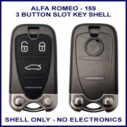 Alfa Romeo 159 - 3 button push in dash slot key shell - no electronics