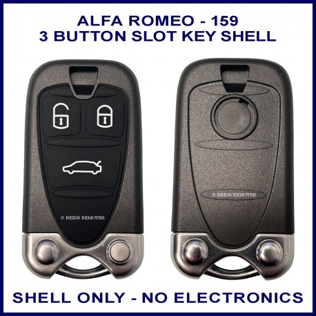 Alfa Romeo 159 - 3 button push in dash slot key shell - no electronics