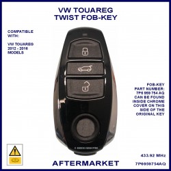 VW Touareg 7P6 959 754 AQ compatible 3 button twist fob key