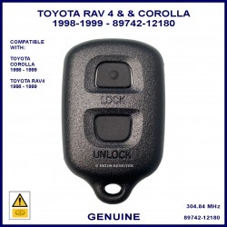 Toyota 89742-12180 Rav 4 & Corolla 2 button genuine remote control