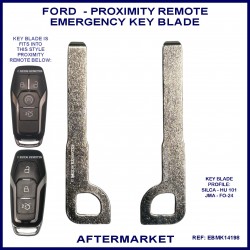Ford proximity remote emergency key blade - HU101