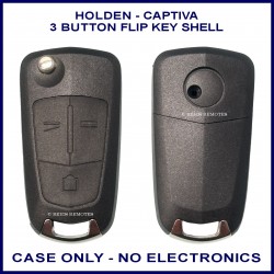 Holden Captiva 2006 - 2015 replacement flip key casing with DW05 key blade