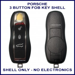 Porsche Cayenne or Macan replacement 3 button fob key shell