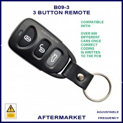 B09 black 3 button B-Series standard transmitter remote