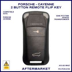 Porsche Cayenne 2 button twist ignition flip key with PCF7946 chip