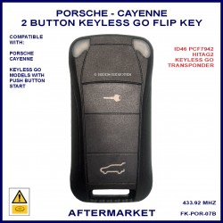 Porsche Cayenne 2 button Keyless Go flip key with PCF7942 chip