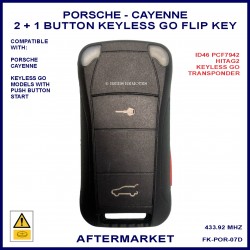 Porsche Cayenne 2 plus Panic button Keyless Go flip key with PCF7942 chip