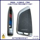 Image shows the coloured strips on the edge and the plain back cover on this aftermarket BMW FEM smart remote