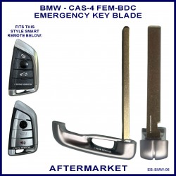 BMW HU100R emergency key blade suits CAS-4 FEM & BDC proximity remotes